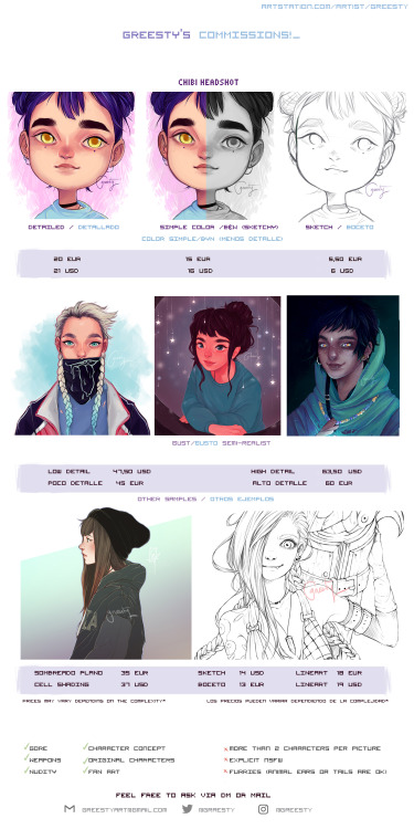 So i’ve opened commissions! (finally) here is the price chart, if you could rb this i would be very 