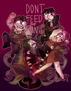 soupery:  (belated (again)) happy little shop of horrors day woo!! redrew my fav poster bc its. freaking hilarious 