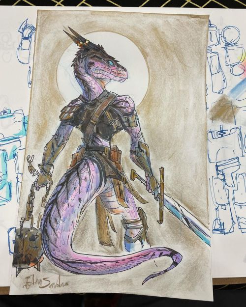 Salt Con stuff . #sketch #dragon #art #sketches #conventionart #convention #argonian #skyrim #argoni