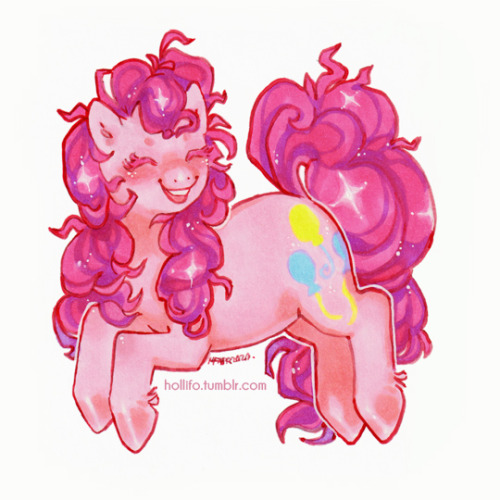 hollifo:  Pink gonna Pronk | Copics &amp; Watercolour Outline Pinkie’s always a fun time &lt;3 