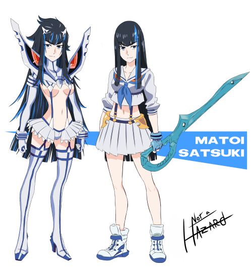 graphiteknight:  theshiningd:  pewpuupalace:  theshiningd:  Matoi Satsuki would probably be more effective as a protag too.  oh man the messy hair on satsuki  I know right she looks like such a… Broski  Okay I had to make this after seeing these.  