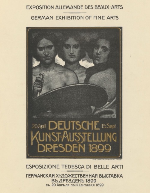 Exposition allemande des Beaux-Arts. German exhibition of fine arts. 20 Avril - 15 Septembre 1899. M