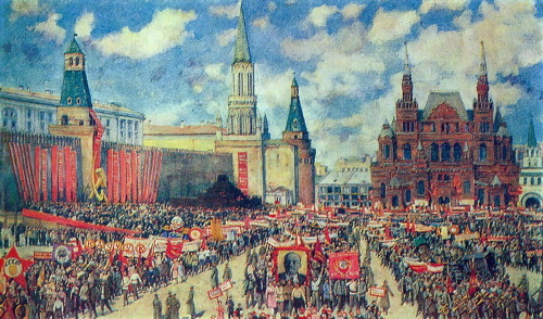 The 1st May Demonstration on The Red Square at 1929, 1930, Konstantin YuonMedium: oil,canvas