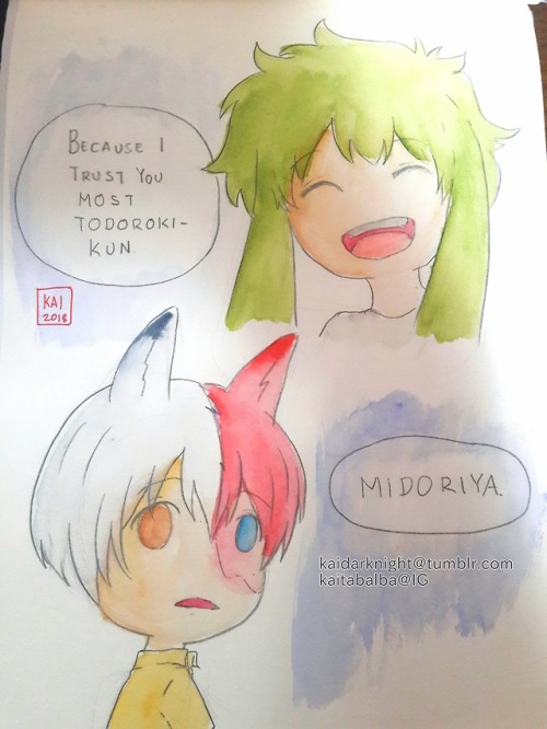 TODODEKU WEEK 2018Day 3: TrustThird kitsune!Todoroki and bunny!Midoriya work.-Kai