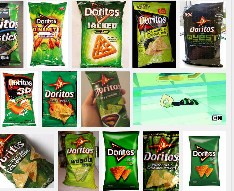 so I tried to google green dorito