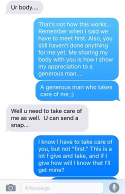 Aren&rsquo;t you tired of men who say to you &ldquo;I don&rsquo;t want this to feel like a transaction&rdquo;? Well I flipped the script on this guy to make him feel like it&rsquo;s only naturally to give me money&hellip;. You have to condition these