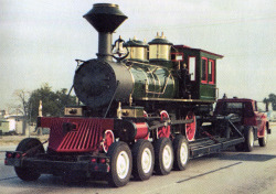 gameraboy: Transporting a locomotive to Disney