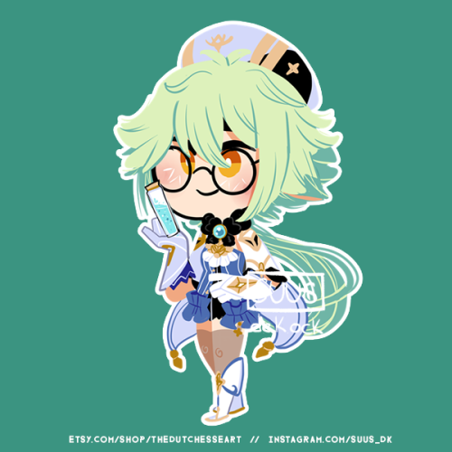 Last of the Genshin Impct chibi stickers! Maybe posting chill will bring Xiao to me ;A;You can find 