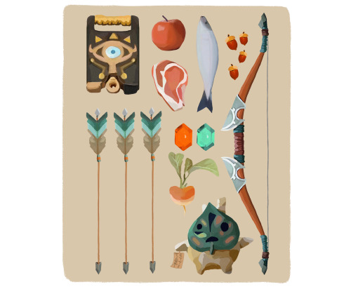 tigrietty:Here’s what I need to venture into Hyrule. I love making sets of objects. Zelda