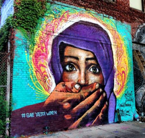 bijikurdistan:  Artists in New York remember the Yezidis and their displaced women who are abused as ISIS sex slaves.