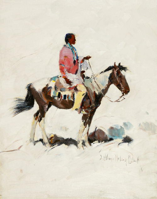 LAVERNE NELSON BLACKLone HorsemanOil on Board20″ x 16″