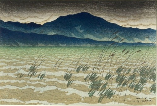 Itō Shinsui (1898 - 1972) Title: Hira, from the series Eight Views of Lake Biwa (Ōmi hakkei), 1917