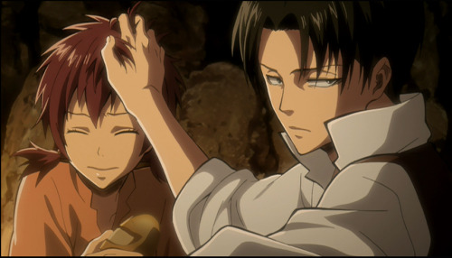 reiner–braun:  Screencaps from the OVA Edit: Added two more pics of Levi, Isabel and Farlan 