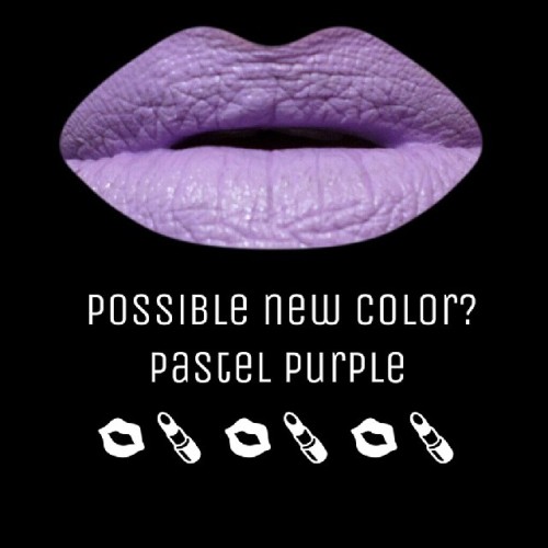 prettyzombiecosmetics:  Yes or No? Possible new color, a #PastelPurple lipstick. 💋💄 #veganlipstick #PrettyZombieCosmetics #pastel #lipstick