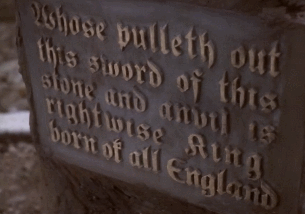 A gifset for every arthurian movie: Excalibur Kid