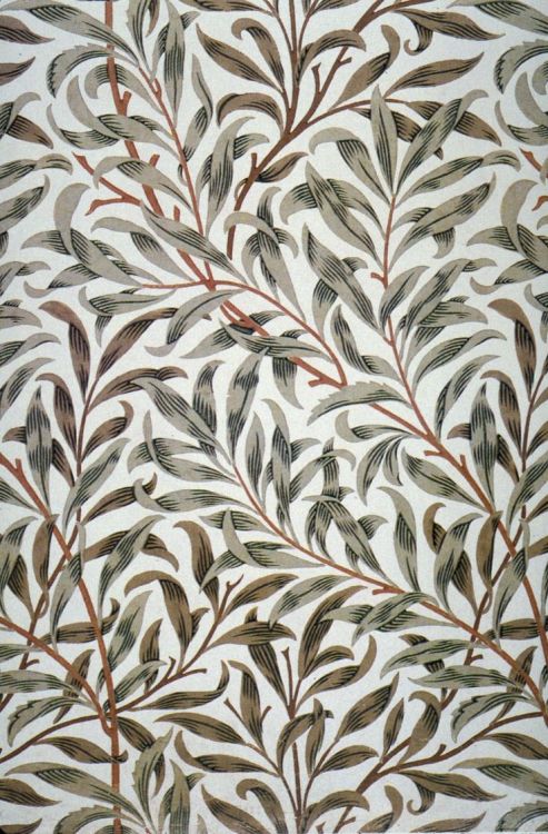 itsdontheman:  Vintage Ephemera: Willow Bough wallpaper designed by William Morris, repurposed as fa