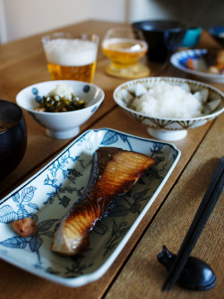 jpnys:  [キッチン通信] 焼き魚定食