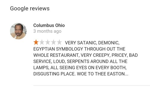 roguemarie:  this is a review of the cheesecake factory  Then it’s accurate then.