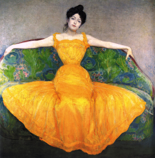enchantedsleeper:  Lady in Yellow (1899), Max Kurzweil 