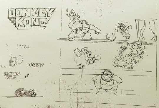 concept art of donkey kong by shigeru miyamoto