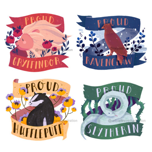 Which one are you? I’m a Hufflepuff ^^ Thinking on creating stickers with these designs! 