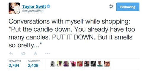 taylor-kitty-cat:  hopelessnewromantics:  theswiftaddiction:  Some of my favourite tweets from Taylor Swift.  Taylor swift is me but like with seven Grammys and a Better face and attitude and all that jazz  But imagine finding a hair tie on the ground