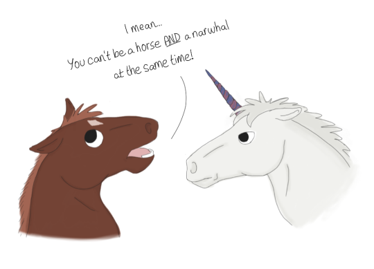 alphaaraptor:  x-ratedvideoflorist: aro-ace-wonderwoman:  thesweetpianowritingdownmylife:  drillheadonfire:  whats the difference between bi people and unicorns i can see unicorns on movies and tv  I told this to my mum and she was like “That’s not