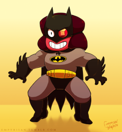 empyrisan:  BATRUBYSteven gives Eyeball his old Halloween costume.She loves it. A lot.Charlyne Yi’s favorite Ruby to voice is Eyeball because she gets to feel like Batman. I had to draw this.Happy Halloween!!!