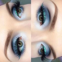 meltcosmetics:  Fixated shadow all over @beautsoup purrtty eyes 😍👽 #meltcosmetics #meltfixated #meltlovesick 