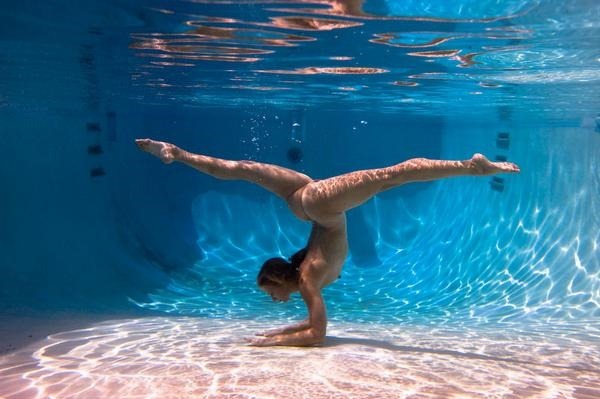 Nude art from American photographer Jasper Johal. Krista under water.