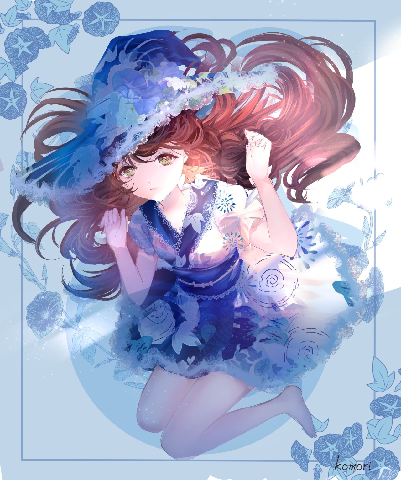 女の子 イラスト 創作 少女 絵 和風魔女 背景なし版 Japanese Style Witch No Background