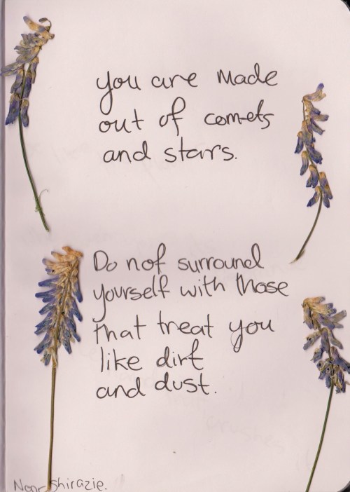 whatever-you-write:You are madeout of cometsand stars.Do not surroundyourself with thosethat treat y