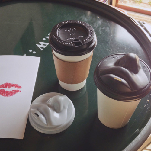 laughingsquid: Korean Designer Creates a Novel Coffee Cup Lid With Full Lips That Are All Puckered U