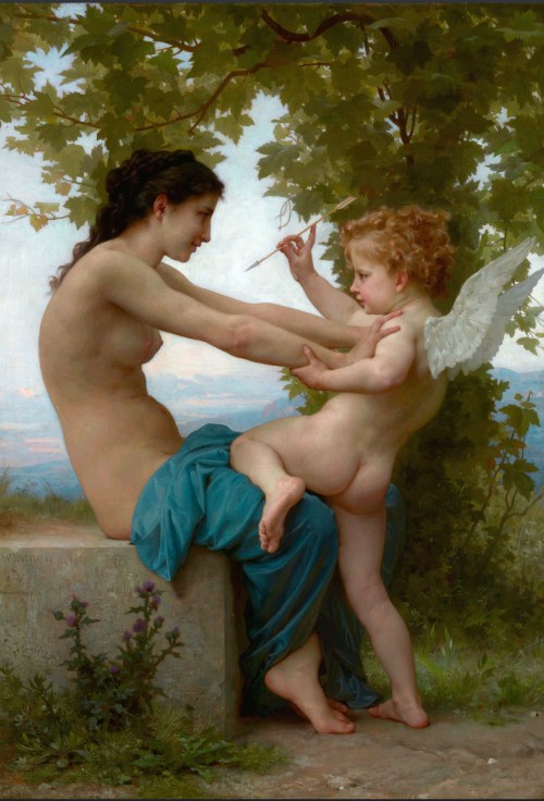 23silence: William Adolphe Bouguereau (1825-1905) - A Young Girl Defending Herself Against Eros, 188