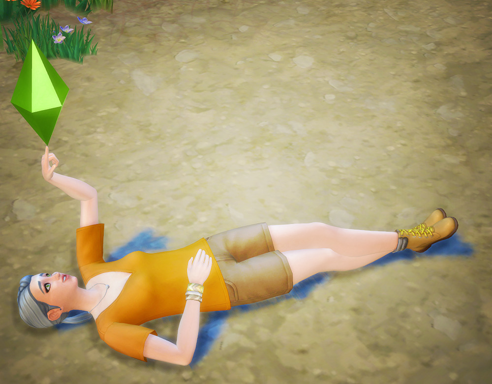 gellysims:  Hehe, it looks like she’s holding up the PlumbBob!