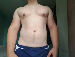 cockandpokeballs:  Here’s a couple of body pics. I’ve got some firming up to do, but in general I’m happy with my size. I’ll keep you all updated on progress.