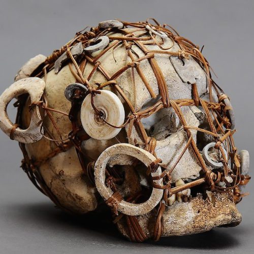 newguineatribalart: New Georgia shrine skull Solomon islands