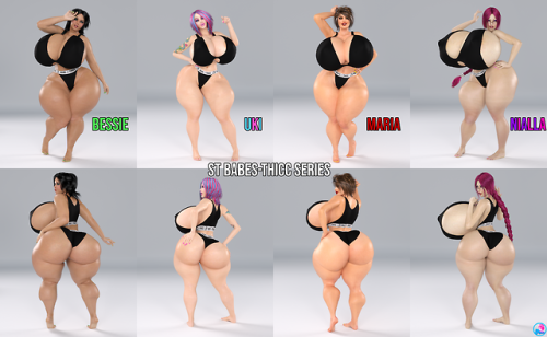 ST BABES-THICC Series 2Here is the 2nd group of ST Babes for the ST BABES-THICC collection. I will be doing a set of 8 babes per group. I will most likely do every character in these outfit. So there is a chance to see you favorite ST babes. In this set