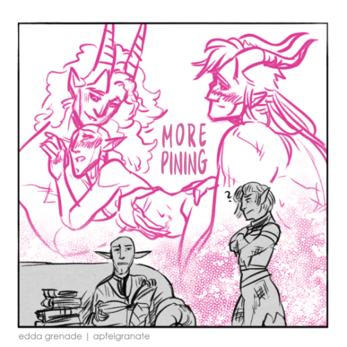 sera the man is suffering, have some compassionanyway, watching the two people you love pine for eac