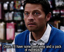 jensenacklesmishacollins:  One version: “I don’t want a stick of jerky but I’d