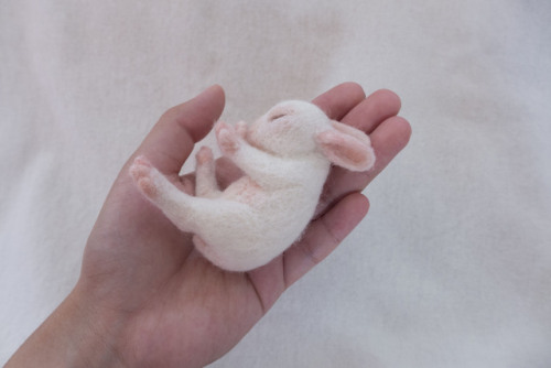 Baby Rabbit Brooch available at my Etsy shopFreshly baked bun :>