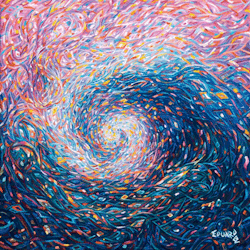 rexisky:    Spiral (30 x 30cm, Oil on Canvas)  by Eduardo Rodriguez Calzado | Motion Effects by rexisky 