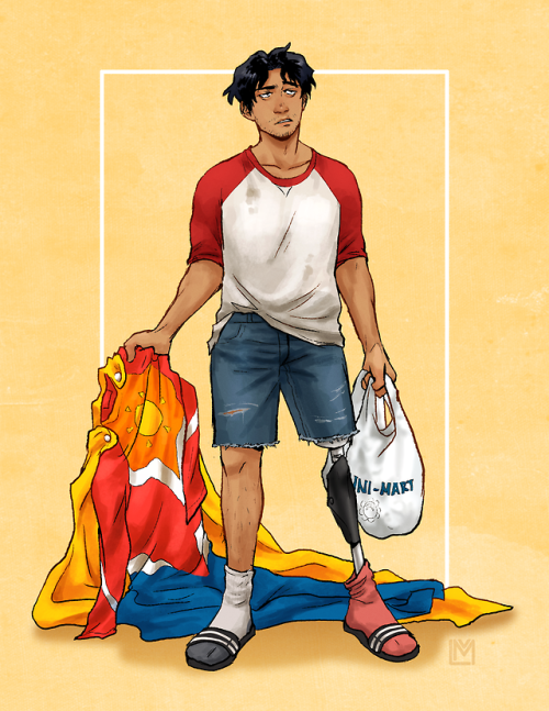 Is he a hero or the Philippine flag mascot?? Who knows, he just...