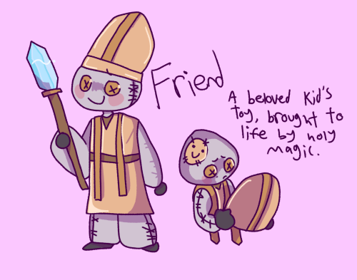 bugsinspace: Friend! i see them as an old, like, OLD old toy that belonged to a kid that didnt need 