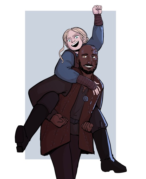 bluedillylee:I heard that in the books coen gives ciri piggyback rides and I knew I had to draw it