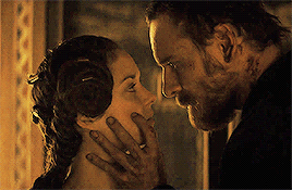 jessicahastain:Michael Fassbender and Marion Cotillard as Macbeth and Lady Macbeth in Macbeth (2015)