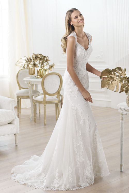 Arrival 2014 Straps Mermaid/trumpet New Wedding Dress