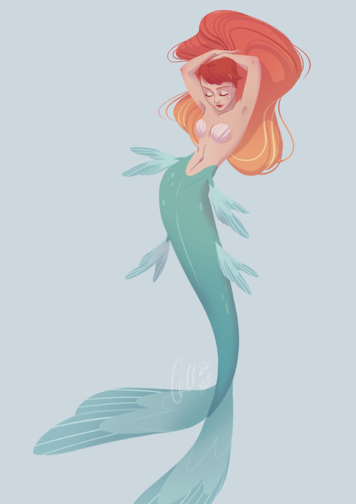 cocoaclaire:I really want to a semi-realistic painting of this mermaids that I just finished. Hopefu