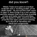 did-you-know:Nikola Tesla once paid an overdue hotel bill with a ‘working model’ of his ‘death beam’. He warned the staff never to open it, describing it as a war-ending particle weapon that could stop invading armies and make warfare pointless.After