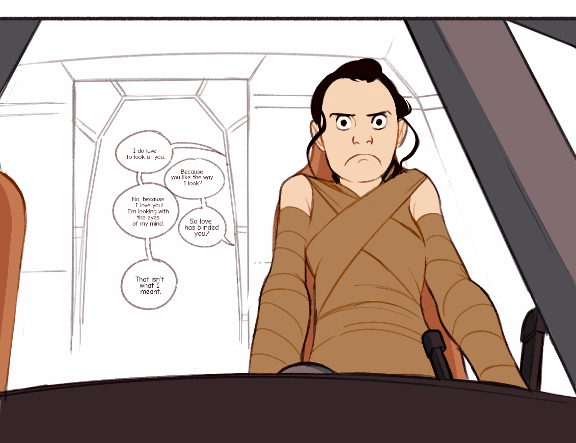 anadapta:  Anonymous pal wanted Prequels-level romantic conversation in a Sequels-level